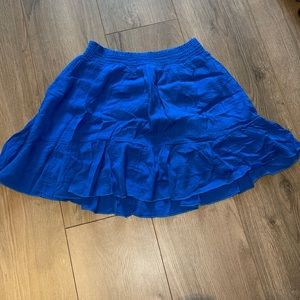 blue skirt